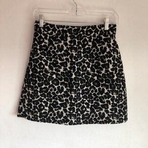 TOPSHOP Jacquard Cheetah Print A-Line Mini Skirt 4